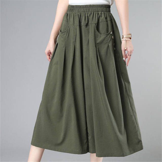 Clearance clearance counter withdraws extra large size fat mm300Jin [Jin equals 0.5kg] loose slimming wide-leg pants for women casual cropped pants for women