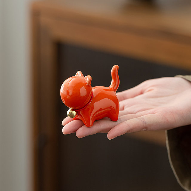 Ceramic kittens, cute tea pets, desktop accessories, tea sets, accessories, tea play ornaments, home small animals, creative crafts