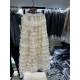 2025 spring apricot gauze cake skirt mid-length skirt trendy elastic waist texture versatile elastic waist high waist 92
