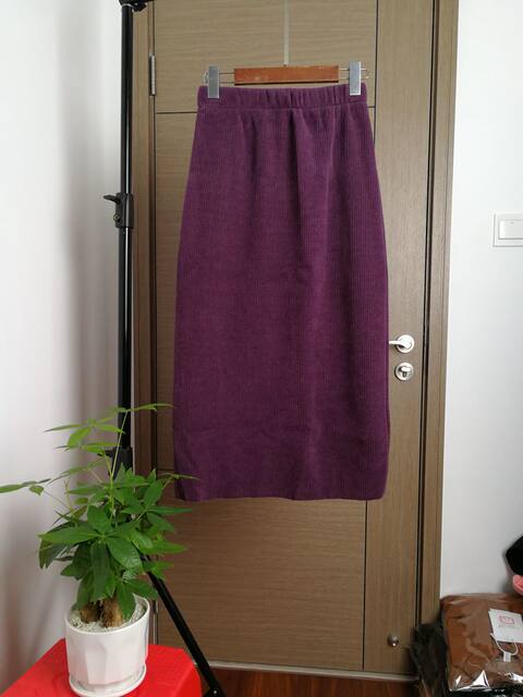 Special offer 763 corduroy A-line skirt for women in autumn and winter new elastic high-waist straight skirt slim long skirt versatile