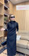 European goods hooded half zipper long -sleeved dress female 2024 autumn new loose and thin fashion long skirt