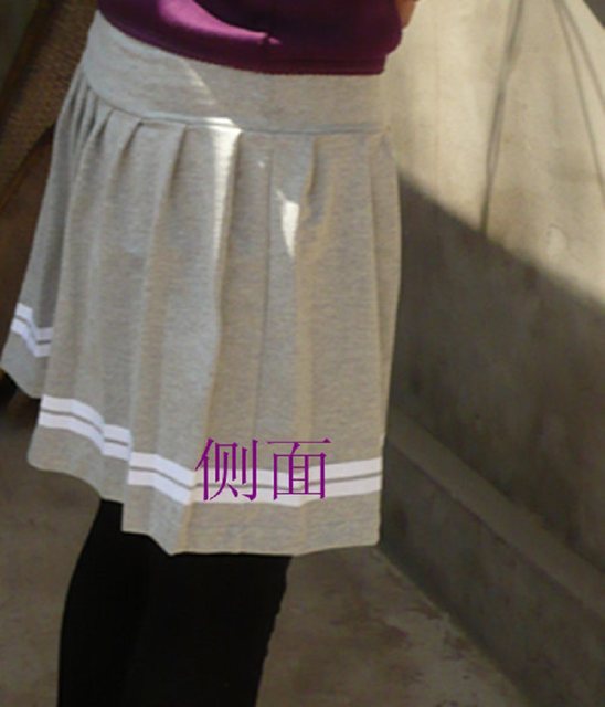 New autumn black half-body skirt two-bar fashion casual slim sports large size pleated high-waist navy skirt