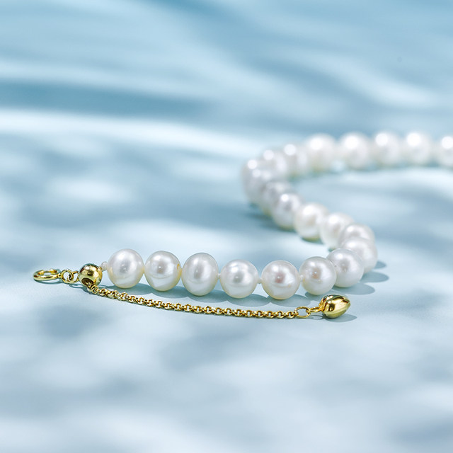 Old Temple Pearl 6-7mm freshwater pearls, silver 925 bracelets, simple, fashionable and exquisite