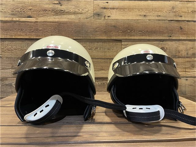 Bornfree lightweight fiber 60s classic retro motorcycle half