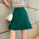 Large size retro skirt for women, new hot girls in spring and autumn style, high waist versatile A-line skirt, slim pleated skirt, hip-covered short skirt