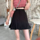 Large size retro skirt for women, new hot girls in spring and autumn style, high waist versatile A-line skirt, slim pleated skirt, hip-covered short skirt