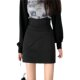 Large -size skirt female spring and autumn 2024 new fat MM high -waisted slim A -line skirt folded hip skirt to cover the belly
