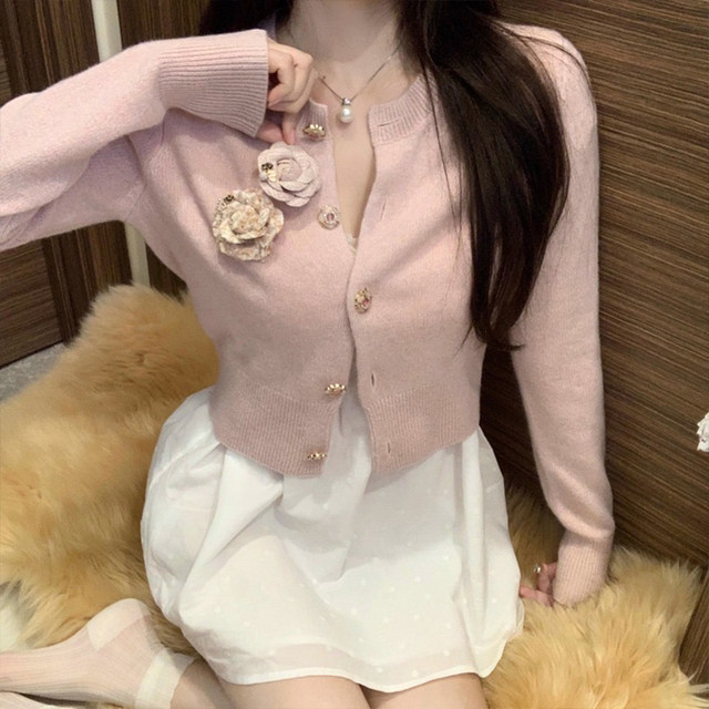 French style camellia brooch women's high-end corsage light luxury fashion temperament sweater pin accessories