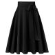 Spring and summer thin women's large size thin solid color chiffon large sway A-line skirt to make you look slim and high waist umbrella skirt with pocket droop