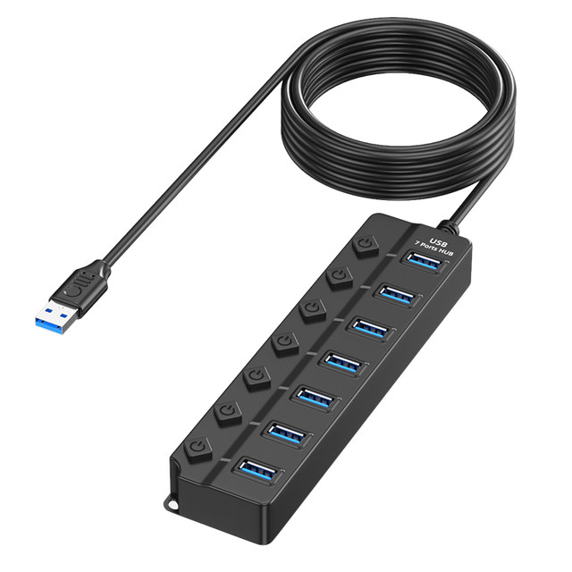 Futai USB2.0 docking station 2.0hub hub 10 meters/5 meters USB extension cable up and down left and right 90 degrees elbow computer car-mounted USB hub one support four one drag seven multi-port splitter