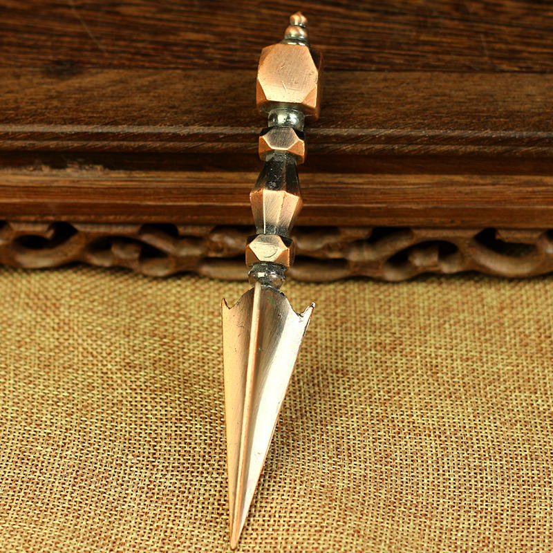 藏传密宗五明 金刚杵法器铸铁普巴橛降魔杵降魔撅事业撅佛学院