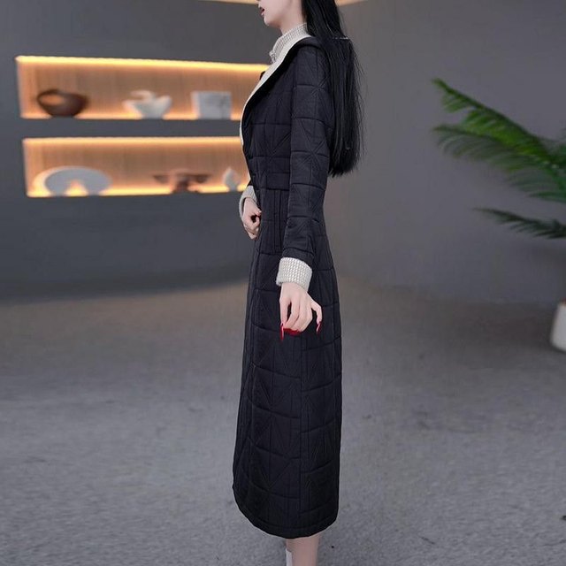High-end thermal storage cotton thickened warm dress coat two-piece suit 2025 winter new fashion cotton jacket