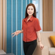 Black short-sleeved fashionable western-style shirt for women 2025 loose slimming summer new age-reducing white shirt short small
