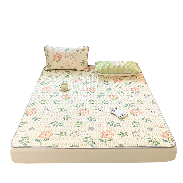 Maternal and infant Class A latex mat three-piece set of ice silk mat machine washable summer air conditioning soft mat bed sheets new style
