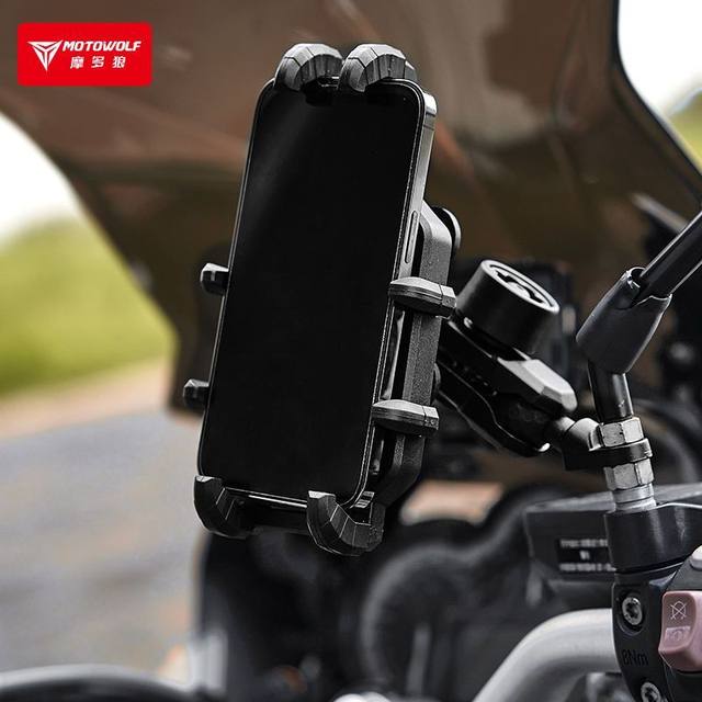 Modo Wolf Motorcycle Mobile Phone Navigation Bracket Shockproof Electric Car Handlebar Modification Faucet Shock Absorption Wireless Charging