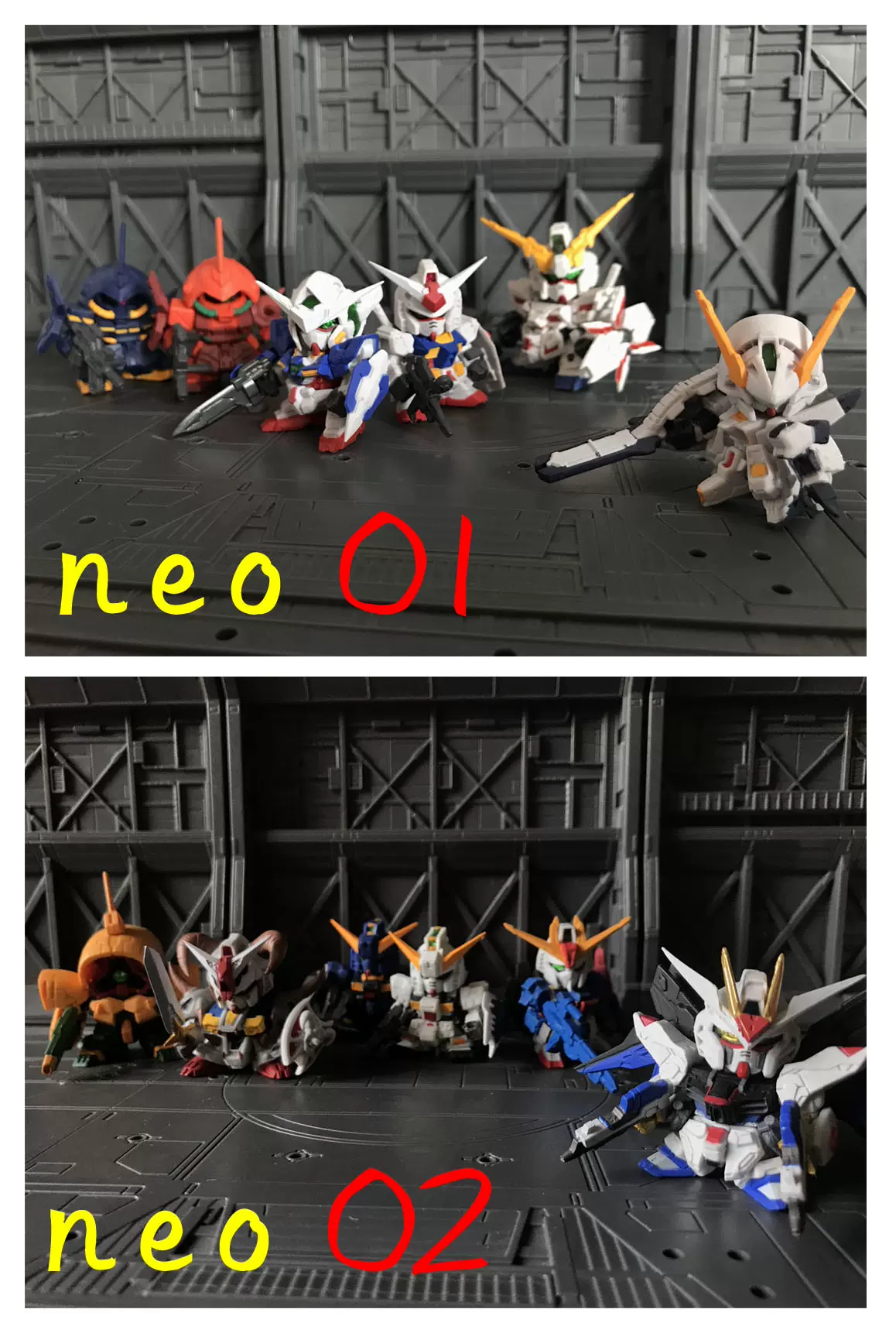 正版万代盒蛋食玩高达fw Sd Gundam Neo Q版01 02弹散货