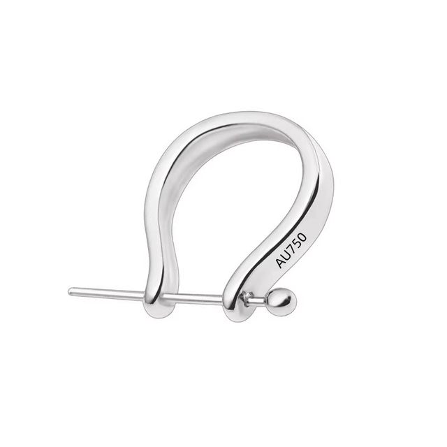 18K gold pendant buckle head jade pendant U-shaped buckle Au750 platinum buckle diy accessories jade Buddha buckle head necklace buckle