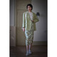 No print romantic digital print mid-length fashionable slit irregular skirt skirt 23259