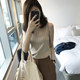 2025 summer Korean version of ice silk sleeveless knitted vest for women wearing slim fit regular student suspender inner base shirt