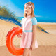 Fan De'an children's swimsuit one-piece skirt style seaside sun protection and anti-chlorine girls slimming and elongating legs