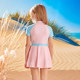 Fan De'an children's swimsuit one-piece skirt style seaside sun protection and anti-chlorine girls slimming and elongating legs