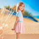 Fan De'an children's swimsuit one-piece skirt style seaside sun protection and anti-chlorine girls slimming and elongating legs
