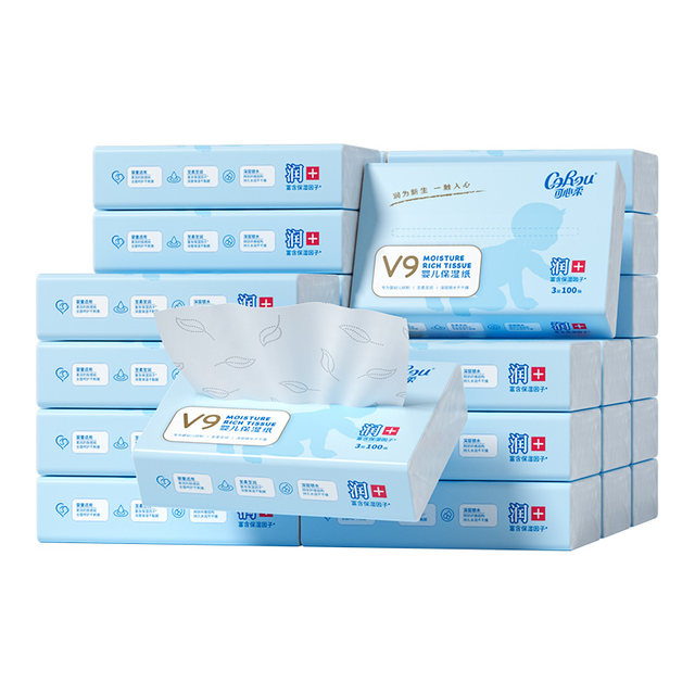 COROU/Kexinrou Mother and Baby Yunrou Newborn Moisturizing Paper towel 100 pump 30 packs