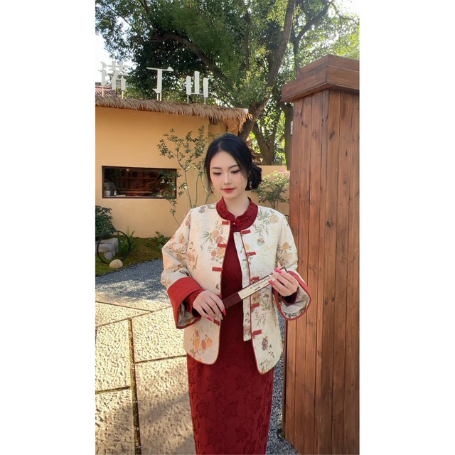See the new Chinese -style Chinese heavy worker cheongsam+cotton coat, large size fat MM200jin [jin is equal to 0.5 kg] winter