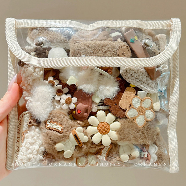 Maillard autumn and winter plush hair clip for women 2025 new side broken hair bangs clip high-end clip headband hair clip