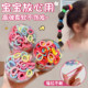 Children's candy-colored towel ring girls' high elastic hair ring baby's hair elastic band headband does not hurt hair headgear