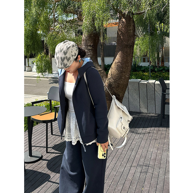 Fat mm spring fashion suit sports two-piece set large size women's sweatshirt and sweatpants casual and comfortable suit 200 Jin [Jin equals 0.5 kg]