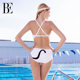 BE Van Dean Fashion Travel Series Little Black Cat/Meow Star One-piece Swimsuit Triangle Female Sexy Pure and Beautiful