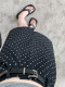 Black polka dot slit denim skirt for women in spring and summer large size American retro niche skirt for slim hip midi skirt