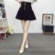 Large size women's zipper skirt and skirt, fat MM slim and anti-exposure A-line short skirt pleated skirt, bottomed with puffy skirt