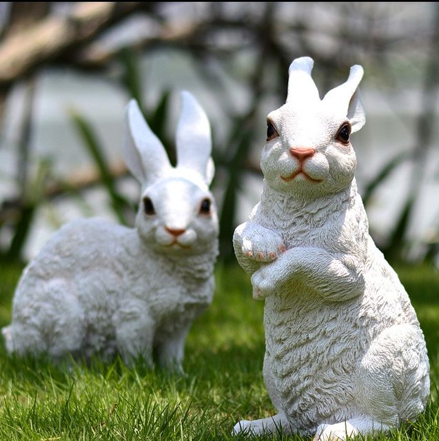 Villa gardening courtyard furnishings, home garden decorations, garden landscaping, creative simulation rabbits