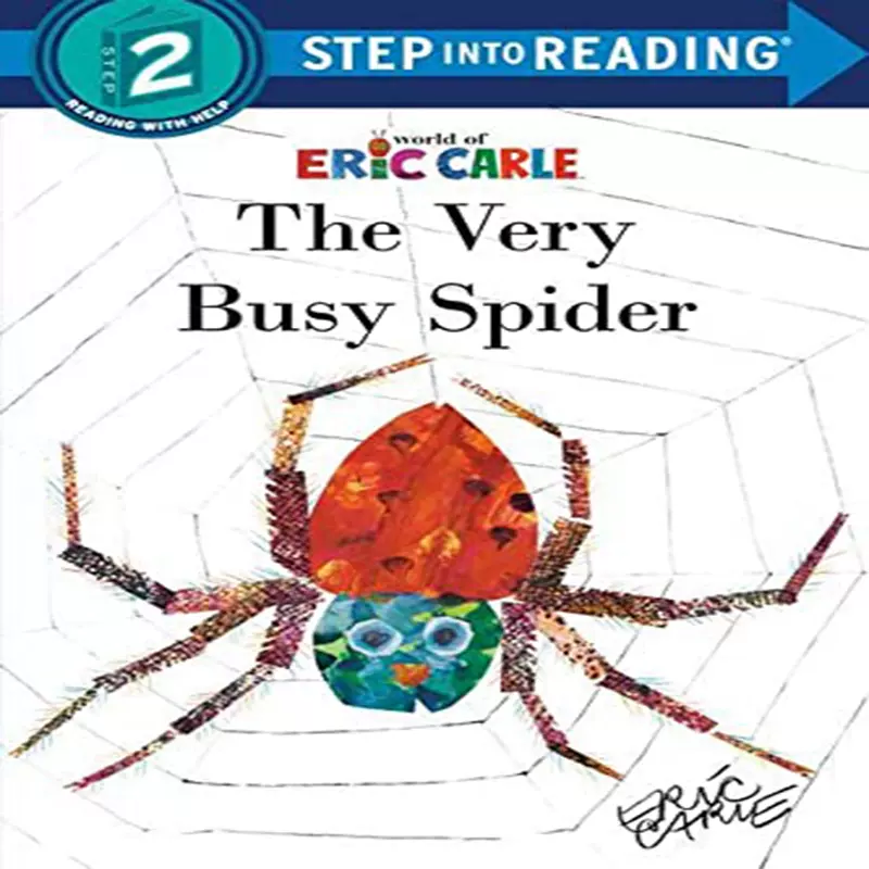 Eric Carle英文原版the Very Busy Spider非常忙碌的蜘蛛random House兰登书屋出版低幼儿童英语启蒙认知绘本英语 分级阅读读物