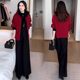 
Fashionable thickened hooded woolen coat for women 2025 winter new style mother's wear Korean style loose woolen coat