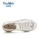 Tt/Mm/Toms women's shoes breathable single mesh thin lace mesh shoes trendy 2025 summer thick sole mesh small white shoes