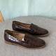 Foreign trade large-size women's shoes for spring low-heeled single shoes loafer shoes beans shoes with one foot small leather shoes British style commuting