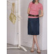 Cycle Document Old Washed Retro Straight Hip Denim Skirt Women's Mid-length A-line Skirt
