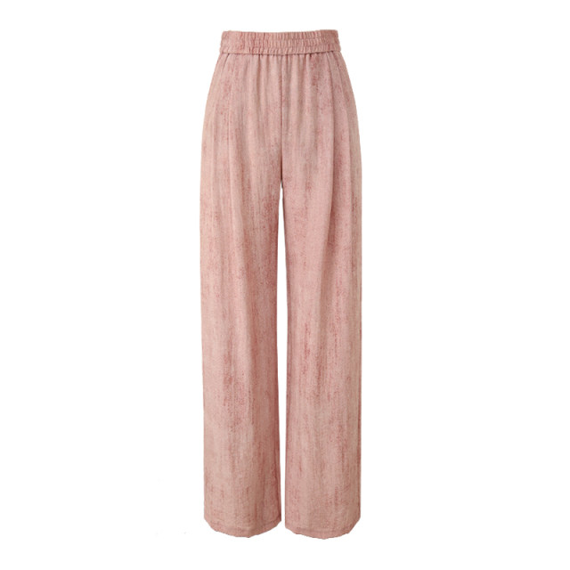 Yalida tie-dye ice silk Yamamoto women's pants thin wide-leg pants summer pants 2025 new straight-leg pants casual pants