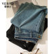 Yalida straight jeans for women 2025 new small loose large size women's pants spring and summer black cigarette pants