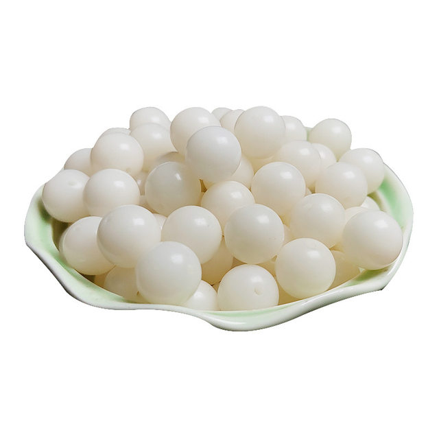 Natural white jade bodhi root loose beads round beads barrel beads apple beads handmade DIY cultural beads Buddhist beads rosary beads bracelets with beads
