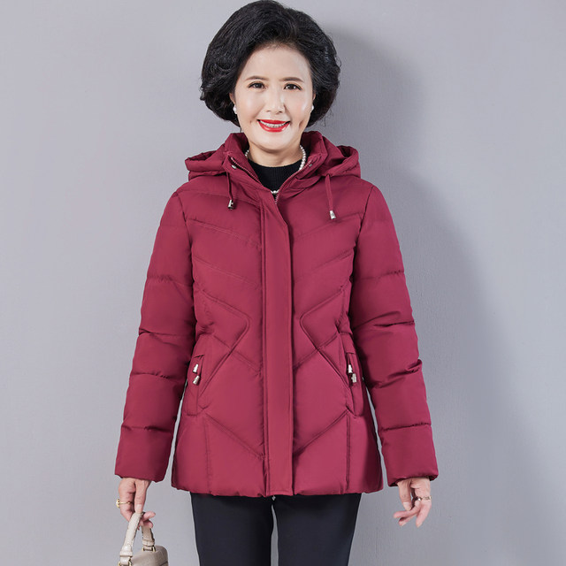 Western-style cotton-padded jackets for outer wear, Western-style Internet celebrity 2023 new mother's clothing, middle-aged and elderly women's clothing, plus velvet and thickened cotton clothes