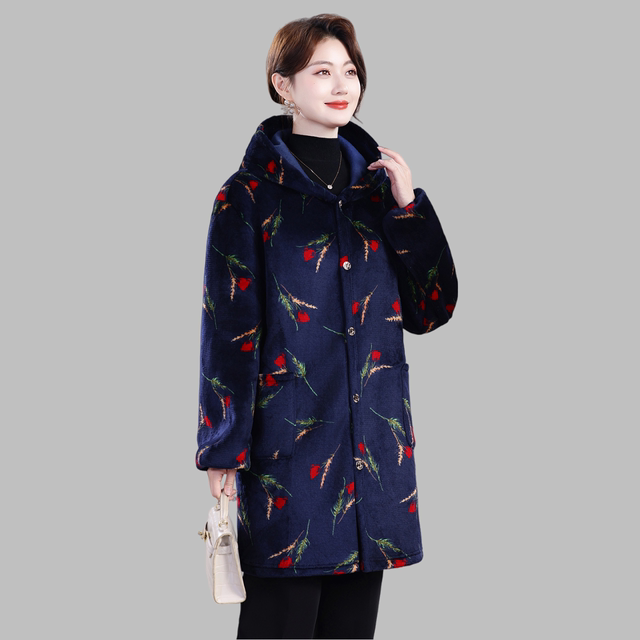 Oversized velvet thickening autumn and winter anti-fouling and dirt-resistant plus fat oversized overalls coat hooded apron anti-fouling jacket