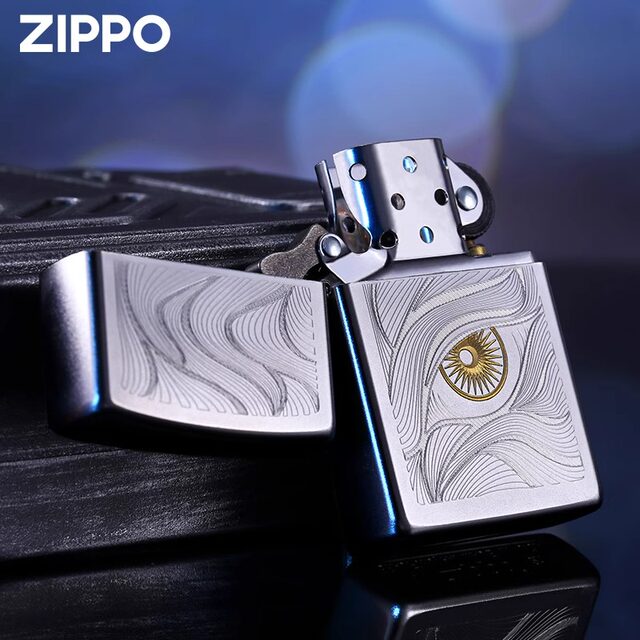 Zippo lighter official flagship genuine autumn water with eyes, kerosene windproof treasure with love gift for boyfriend