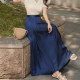 
High-end 2025 spring and summer new high-waisted gray pleated skirt pocket skirt large size A-line slim and versatile women