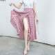 2025 spring and summer new plaid skirt for women a-line one-piece lace-up wrap skirt irregular fish tail midi skirt
