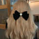 Pearl Love Bow Hair Clip ~ Black Clip High-end Retro French Style Top Clip Hair Accessory