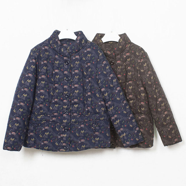 Grandma's cotton coat, 60, 70, 80, plus size, mother, wife, autumn and winter pure cotton clothing, middle-aged and elderly women's cotton-padded jacket